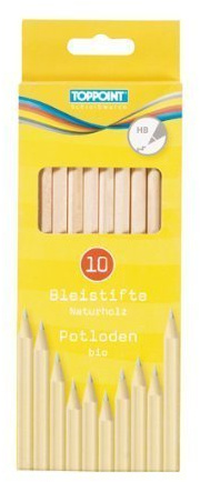 Bleistift, Naturholz, 10 Stück