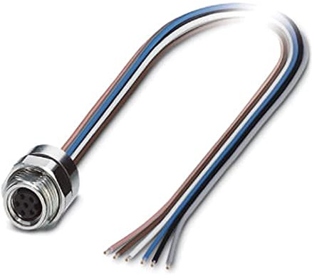 PHOENIX CONTACT SACC-DSI-M 8FS-6CON-M120.5 rear-wound device connector, 6-pin, M12 x 1 single wires, 0.5m cable length