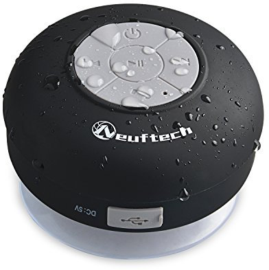 Neuftech Bluetooth Cassa Altoparlante Speaker Impermeabile da Doccia- Per iPhone 14 Plus/Pro/Pro Max/SE /13/12 /11/ XR Per Samsung Galaxy Z Flip5 /Galaxy S23- Nero