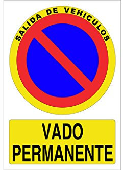 Cofan Señal en poliestireno de vado permanente