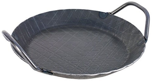 Brat-und Servier-Eisenpfanne aus kaltgeschmiedetem, geschwärztem Eisen, induktionsgeeignet | ERK (A3 - Ø Boden: 21,5 cm)