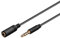 goobay 62478 Câble de Rallonge Audio et pour Casque AUX, 4 Pôles, 3.5 mm Slim, CU, 1.5 m Longueur de Câble