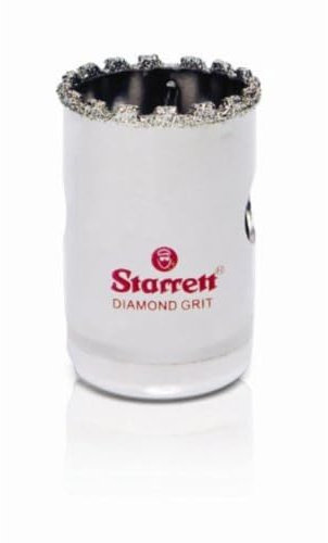Starrett Diamond Grit Hole Saw - D2532 Ceramic & Tile Drill Cutter - For Brick Glass Marble Slate Stone Porcelain - 20mm (25/32-inch)