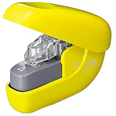 Plus Needle-free stapler paper clinch mini yellow (Japan import)