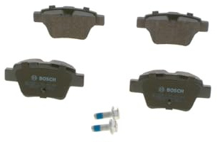 Bosch BP1009 - Brake Pads Car Rear Axle - Bosch Quality - Reduced Noise and Dust - ECE-R90 Certified - Copper-Free - 1 Set of 4 Pads - With Accessories