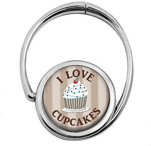 Miss Kha – Gancio da borsetta pieghevole I love cupcakes marrone marrone