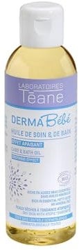 Téane - Olio Doccia e Massaggio Baby certificato biologico - Pelle secca e sensibile con tendenza all'eczema atopico - Olio da massaggio e protezione per il bagno - neonati e bambini - 100 ml