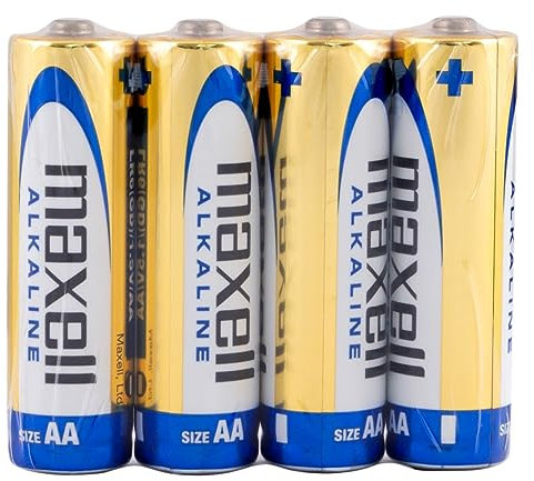 Maxell 790223.04.CN Alkaline Batterie, Mignon AA, 4 Pack Shrink
