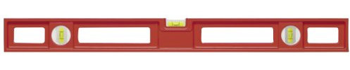 BMI 665060S Aludruckgusswasserwaage, Länge 60 cm, 2 vertikal Libellen, pulverbeschichtet