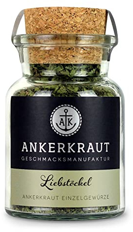 Ankerkraut Liebstöckel, Gewürz, getrocknet und gerebelt, 15g im Korkenglas
