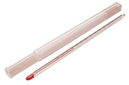 'Hecht' Universal Thermometer - Messbereich von -12° bis 112° Grad Celsius - 20 cm Länge - rote umweltfreundliche Messflüssigkeit - Glasthermometer