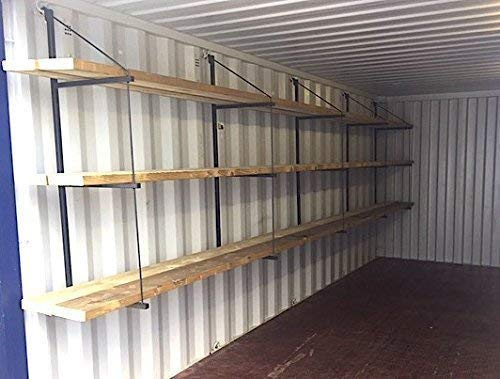 Insta Shipping Container Shelving Brackets, Three Tier, Fast Shelf Install (set of 3)