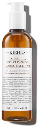 KIEHL'S Calendula Foaming Wash, 230 ml, mildes Gesichtswaschgel mit Ringelblumen-Extrakt für empfindliche und unreine Haut, ohne Parabene