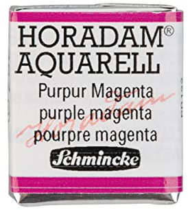 Schmincke – HORADAM® AQUARELL - feinste Künstler-Aquarellfarben, 367 Purpur Magenta, 14 367 044, 1/2 Näpfchen
