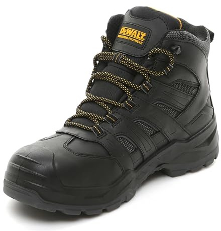 DEWALT Murray Mens Safety Boot Steel Toe Cap Waterproof Leather S7 SR SC FO HRO LG UK Size 12 Black