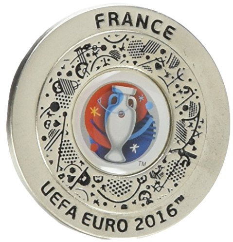 UEFA EURO 2016 –Produit Officiel pin argenté avec Logo Rond, emblème de Coupe