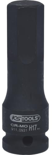 KS Tools 911.0931 - Vaso de impacto para puntas Allen, largo (tamaño 17 mm, 1/2)