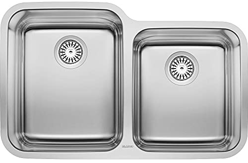 BLANCO, Stainless Steel 441023 STELLAR 60/40 Double Bowl Undermount Kitchen Sink