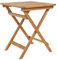 Charles Bentley Wooden, Square, Foldable Table, FSC Certified Eucalyptus Wood, Traditional Design, Oil Coated, Natural Colour, Easy To Clean, Outdoor, Garden, Patio, Friends, Family (74x60x60cm)