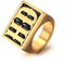 HIJONES Herren Jahrgang Edelstahl HD Ring 68