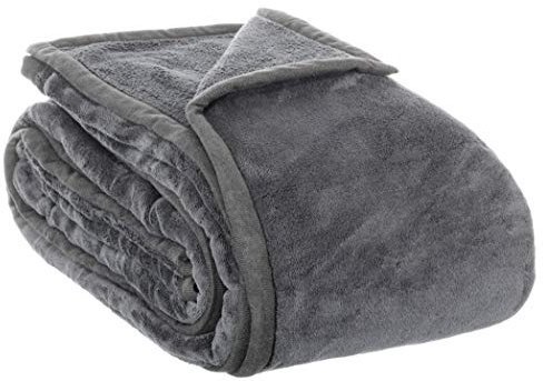 Brandsseller XXL Kuscheldecke Microfaser Tagesdecke - Größe: 220 x 240 cm - Farbe: Anthrazit/Grau