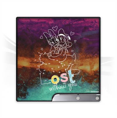 Skin kompatibel mit Sony Playstation 3 PS3 Slim CECH-2000-3000 Folie Sticker Daisy Duck Donald Duck Disney