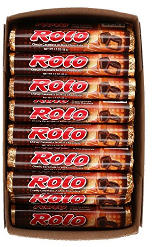 ROLO Rich Chocolate Caramels Candy Rolls, 1.7 oz (36 Count)