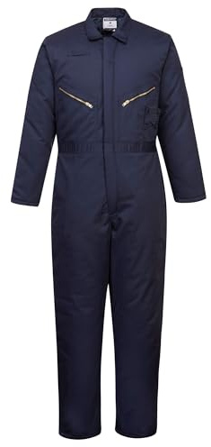 Portwest Orkney Gefütterter Arbeitsoverall - Marineblau, Large
