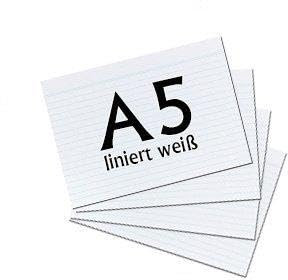 500 Karteikarten in A5 weiß liniert von Herlitz [Sparpaket]