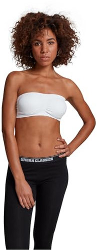 Urban Classics Ladies Pads Bandeau Donna Fascia Bianco M 90% Nylon, 10% elasthane Regular