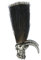 Breiter Hutanstecker Hutabzeichen Hutschmuck Anstecker Steinbock mit Gamsbart-Imitat 8,5 cm Trachtenpin Brosche