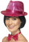 Smiffys Borsalino pailleté, Rose