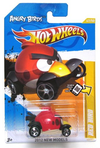 ANGRY BIRDS RED BIRD Hot Wheels 2012 New Models Series #47/50 Red Bird 1:64 Scale Collectible Die Cast Car by Mattel