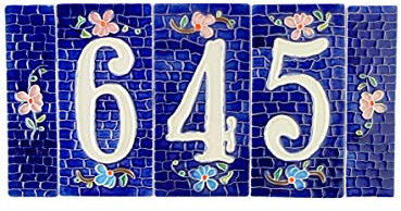 fd-bolletta arredamento e illuminazione hausnummernschild blau, hausnummer keramik italien nb3 Maße: Höhe 15cm, Gesamtbreite 30cm