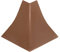 HOLZBRINK Angolo esterno in PVC coordinato per alzatine piano di lavoro Noce scuro 23x23 mm