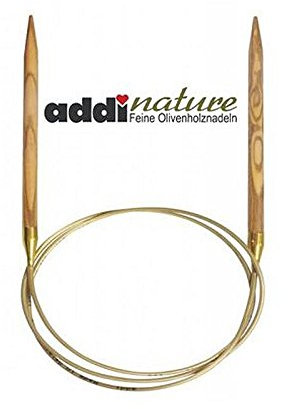 Addi 63108 Rundnadel aus Olivenholz, 120 cm x 5,5 mm