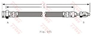TRW Bremsschlauch PHB343 Länge: 555mm, | Kompatibel mit: SAAB 9000, 9000 Schrägheck