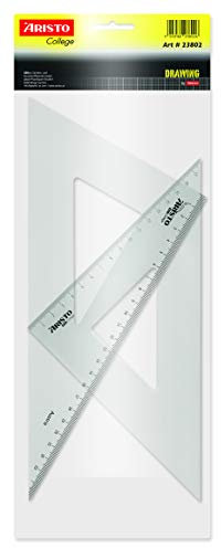 GEOtec Dreieck GEOCollege 2er Set 45 Grad 260mm und 30-60 Grad 300mm