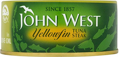 12 x olio di girasole per bistecca di tonno John West, 160 g, confezione da 12 pezzi