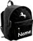 ShirtInStyle Kinder Rucksack Einhorn, mit Name veredelt, ideal für Kita, Farbe schwarz