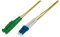 DIGITUS AL-9E2000LC-10I – Glasfaserkabel OS2 – 10 m – E2000 (APC) zu LC (UPC) – Duplex LWL Kabel – 1/10 Gbit/s – SM Singlemode Glasfaser LAN Kabel – Fasertyp: 9/125 µ – Gelb (Yellow)