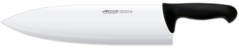 Arcos Couteau de Boucher Couteau Roma en Acier Inoxydable avec Lame de 360 mm. Manche Ergonomique en Polypropylène. Série 2900. Disponible en Différentes Couleurs. Couleur Noire