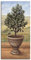 ARTLAND Wanddeko Leinwand Bilder Wandbild 50x100 cm Toskana Oliven Baum Italien Landschaft Mediterran Botanik Terracotta T4NK