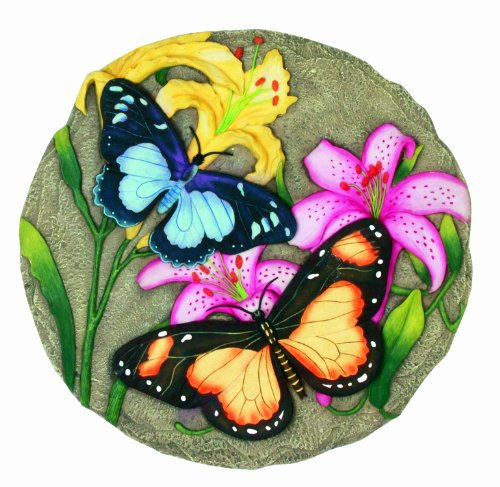 Spoontiques Trittstein, Motiv: Schmetterling mit Blumen