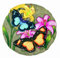 Spoontiques Trittstein, Motiv: Schmetterling mit Blumen