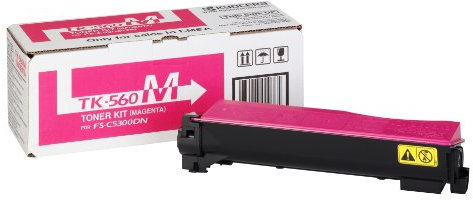 Kyocera TK-560M Toner Drucker Magenta. Original Tonerkartusche 1T02HNBEU0. Drucker Toner kompatibel für ECOSYS P6030cdn, FS-C5300DN, FS-C5350DN. Druckertoner für bis zu 10000 Seiten