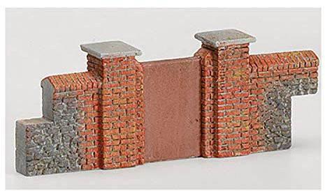 Hornby R8979 OO Gauge Brick Walling (Gates & Piers), Model Railway Building | Model Railway Accessories, Miniature Diorama Scenery for Hornby Train Sets, Lifelike Building Models, Scale 1:76