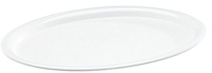 WACA 1206 Kaffeehaustablett Servierer oval, Farbe:weiß, Größe:280 x 215 mm