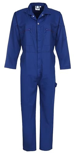 Fort - Zip Front Coverall - Royal Blue - 48 - Handy Pockets - Work Overalls for Men