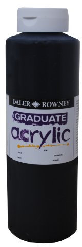Daler-Rowney Graduate Acrylfarbe, 1-l-Flasche, Schwarz